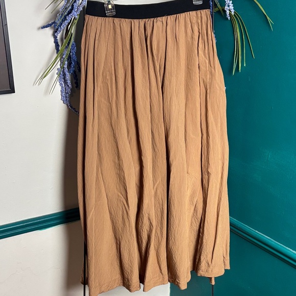Future Collective Dresses & Skirts - Future collective S Elegant Tan full midi Skirt